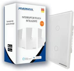 Interruptor inteligente Lite 2 botões touch Wi-Fi branco Novadigital