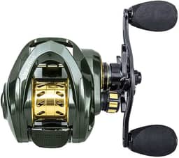 Carretilha de Pesca WK1000 Anti-Cabeleira – Baitcasting 7.2:1, Drag 8kg, Freio Magnético 10 Níveis, Manivela Direita, Verde