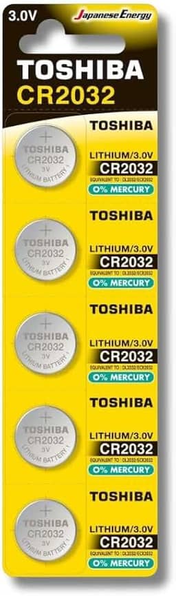 Pilha Moeda Lithium 3V CR2032 (C/5 Pilhas) Toshiba