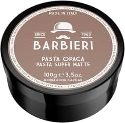 BARBIERI Desde 1963 -Pomada Italiana Super Matte 100g – Efeito Fosco Natural e Fixação Média para Penteados Masculinos