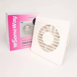 Exaustor Residencial Para Banheiro Cozinha Duto 6" Bivolt Potência De 18W Silencioso 15cm Com Tela Anti-Inseto