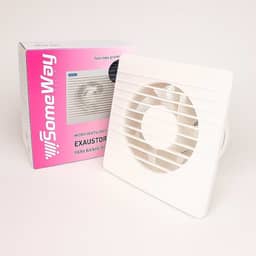 Exaustor Doméstico Para Banheiro De 4" 127/220V Potência 18W Super Silencioso 15cm Com Tela Anti-Inseto