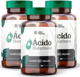 Ácido Hialurônico - 500mg com 60 cápsulas - 3 potes