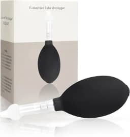 Desentupidor de tubo de Eustáquio, dispositivo de alívio de enxaqueca e congestionamento de congestionamento de zumbido, equilíbrio de pressão interna do ouvido (preto, tamanho único)