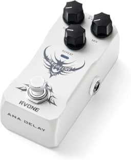 RVONE Pedal De Delay Analógico Para Guitarra Elétrica, Efeitos Estilo Vintage Com Eco Quente, True Bypass E Chassi Metal Alumínio Durável