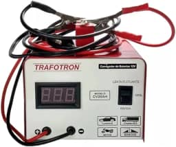 Carregador de Bateria Automotivo 12v 20ah Carro Moto Caminhao Onibus Flutuante Com Voltimetro Digital CV20