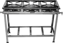 Fogão Industrial 3 Bocas com Queimadores de Caulim – Alta Pressão