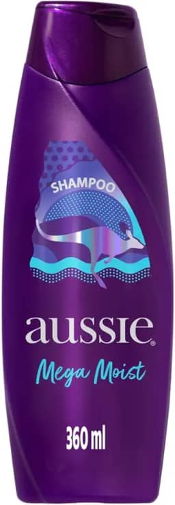 Aussie Mega Moist Óleo de Jojoba e Alga Marinha Australiana Shampoo 360 ml