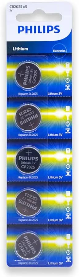 Bateria Cr2025 3v Philips cartela com 5 unidades