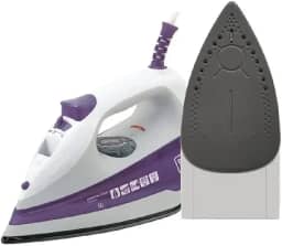 BLACK+DECKER Ferro de Passar Roupa, com Vaporizador, Base Antiaderente, Branco e Roxo, Modelo FX1000, 110V