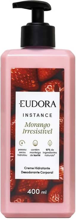 Eudora Instance Morango Irresistível Creme Hidratante 400ml