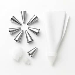 Kit Confeiteiro 9 Peças para Decorar Bolos e Cupcakes – Bicos de Aço Inox, Saco de Confeitar com Adaptador, Uso Doméstico e Profissional, Fácil de Limpar