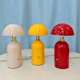 Luminária Abajur de Mesa LED Sem Fio Portátil Recarregável com Dimmer, 3 Tons de Luz e Bateria de Longa Duração para Quarto, Sala e Escritório(Amarelo)