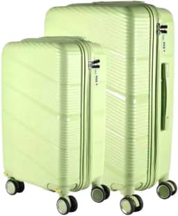 Conjunto Mala 23KG + Mala 10KG Polipropileno Inquebrável Dubai (Verde)
