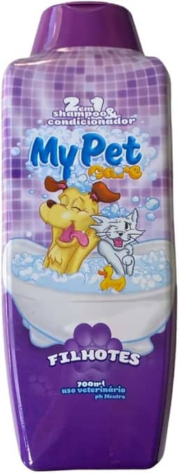 MY PET BRASIL Shampoo Para Cachorros Filhotes 2 Em 1 700Ml Shampoo E Condicionador My Pet Brasil