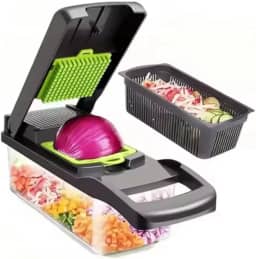 Fatiador Cortador Ralador De Legumes Frutas Verduras Kit Completo 16 Peças Pot Acvrílico Laminas Aço Inox Para Saladas Acessório Para Cozinha DUPIN