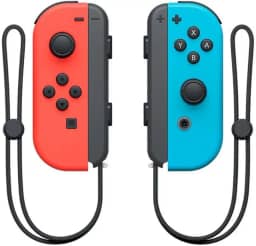 Controle de substituição para Nintendo Switch, alternativas para esquerdo e direito, controle de interruptor com suporte Turbo (Vermelho e azul com cordão de segurança)