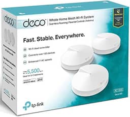 Roteador + Repetidor AC1300 Deco M5 Tp-Link (Sistema Mesh WiFi em Toda a Casa) CX 3 Unidades