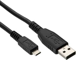 Cabo PC-USB3004 Preto - USB para Micro USB 2.0 3 Metros, Taxa de Transferência até 480 Mbps