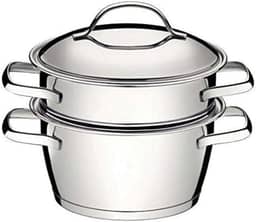 Cuscuzeira com Fundo Triplo 2 Peça, Tramontina, 65650050, Inox