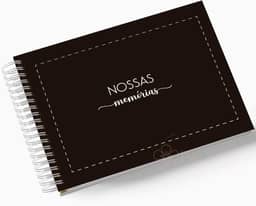 Álbum de Fotos Scrapbook papel Kraft 15x21cm 25 folhas Minhas Memórias