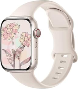 Pulseira esportiva de silicone exclusiva compatível com Apple Watch de 40 mm, 38 mm, 41 mm, 44 mm, 45 mm, 42 mm e 49 mm pulseira macia à prova d'água patentiada xsmart® para iWatch séries SE Ultra 9, 8, 7, 6, 5, 4, 3, 2 e 1