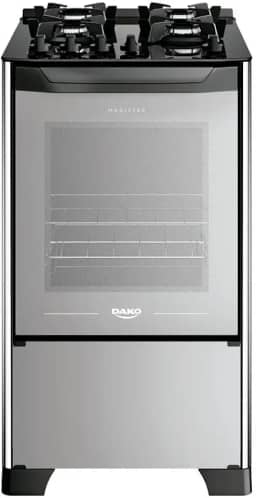 Fogão 4 bocas Dako Magister Style com Mesa de Vidro e Mega Chama - Bivolt