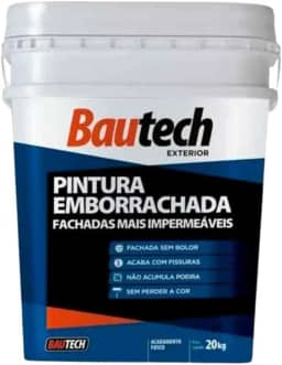 Tinta Emborrachada Impermeabilizante Branca 20kg Bautech