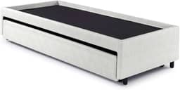 Bicama Box para Dois Colchões Solteiro Courino Branco