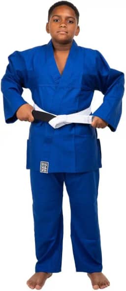 Kimono Adulto Reforçado Judo Jiu-Jitsu, Haganah, Azul, A0