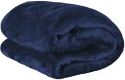 Cobertor Casal Manta Microfibra Fleece 01 Peça Marinho