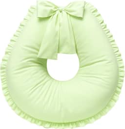 Almofada de Amamentação Babado Extra Grande Algodão (Verde)