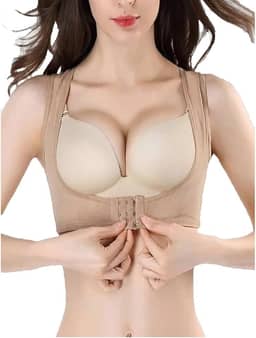 Sutiã esportivo fitness modelador corporal invisível roupa íntima feminina corretor de postura cinto suporte de ombro traseiro