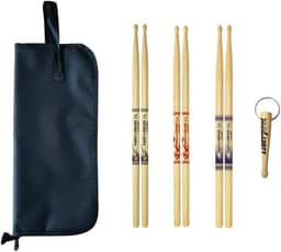 Baquetas Liverpool 7A 5A 5B Nirvana com chaveiro e Bag para baquetas Kit