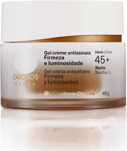 Gel Creme Antissinais Firmeza e Luminosidade 45+ Noite Chronos Derma 40 g