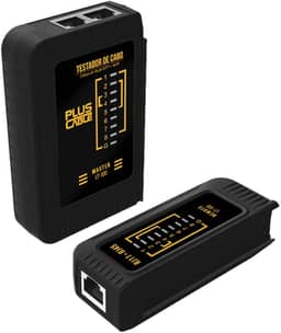 PlusCable Testador de cabo de rede LT-100BK Preto RJ45 e RJ11