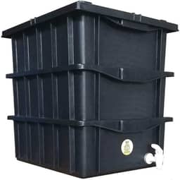 Composteira Doméstica 15 Litros Preta - Minhocas -