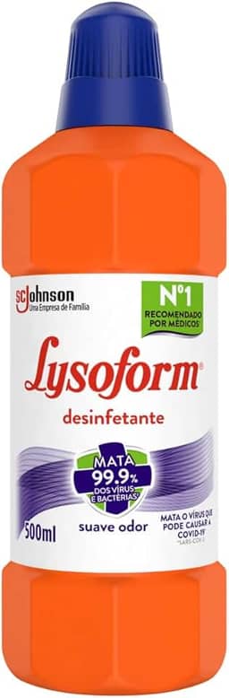 Lysoform Suave Odor, Desinfetante Líquido, Limpeza Pesada e Eficiente, 500ml