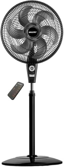 Ventilador de Coluna Mallory Air Timer TS+ Com Controle Remoto 126W, Silencioso, Com Hélice de 6 pás, Auto desligamento programável de até 7 horas - PR-GR - 127V