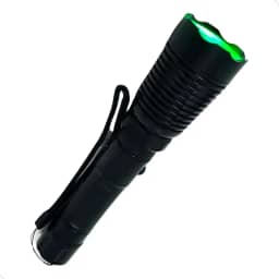 Lanterna Tática Led Luz Verde Caça Foco Redondo Com Suporte Cor da lanterna Preto Mundo Compras