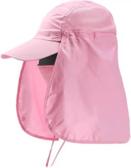 Boné de pesca boné de beisebol de secagem rápida com aba removível para rosto e pescoço