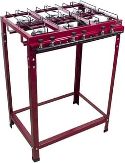 Fogão 6 Bocas Industrial Alta Pressão com Mangueira Roa