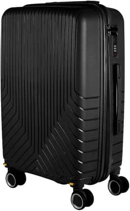 Mala de Viagem Media em Polipropileno 4 rodas 360 - AeroMalas Miami (Preto)