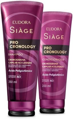 Eudora Kit Siàge Pro Cronology: Shampoo 250ml + Condicionador 200ml