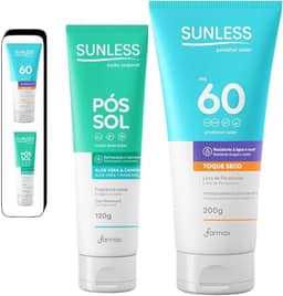 Kit Protetor Solar Fps 60 200g + pós Sol Aloe Vera E Camomila 120g Fps 50