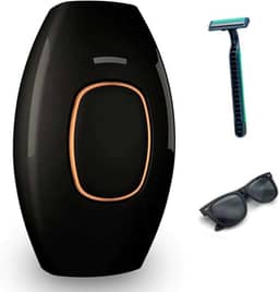 Removedor Pêlos Laser Com Luz Pulsada Permanente Indolor，Dispositivo De Depilação Caseiro, Adequado Para Todo O Corpo, Adequado Para Homens E Mulheres (Preto)