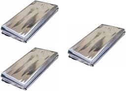 Kit 3 Mantas Térmicas Aluminizado, 2,10m x 1,40m, 3 Unidades, Proteção até 6°C