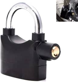 Cadeado com Alarme Sirene 110db Moto Anti furto Som Alto Segurança Casa