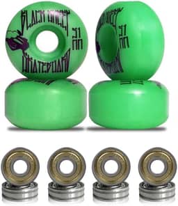 Roda para Skate Black Sheep 51mm Verde Dureza 90a com Rolamentos ABEC-5