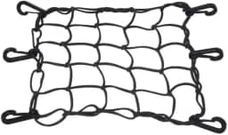 Rede Elástica Moto e Bike Bagageiro Aranha Redinha 35x35 TOK ELÁSTICOS (PRETA) Para Levar Capacete e Outros Objetos Na Garupa da Moto E Bike
